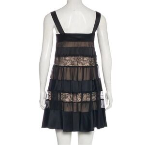 NEW DIANE VON FURSTENBERG Abby Black Silk & Lace cocktail Dress
